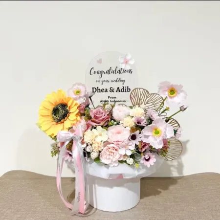 Bloom Box Akrilik Ucapan Wedding Kepulauan Yapen